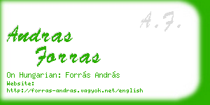 andras forras business card